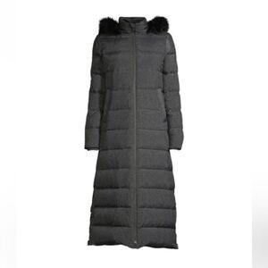 Lands end extra long Gray puffer coat size XSP